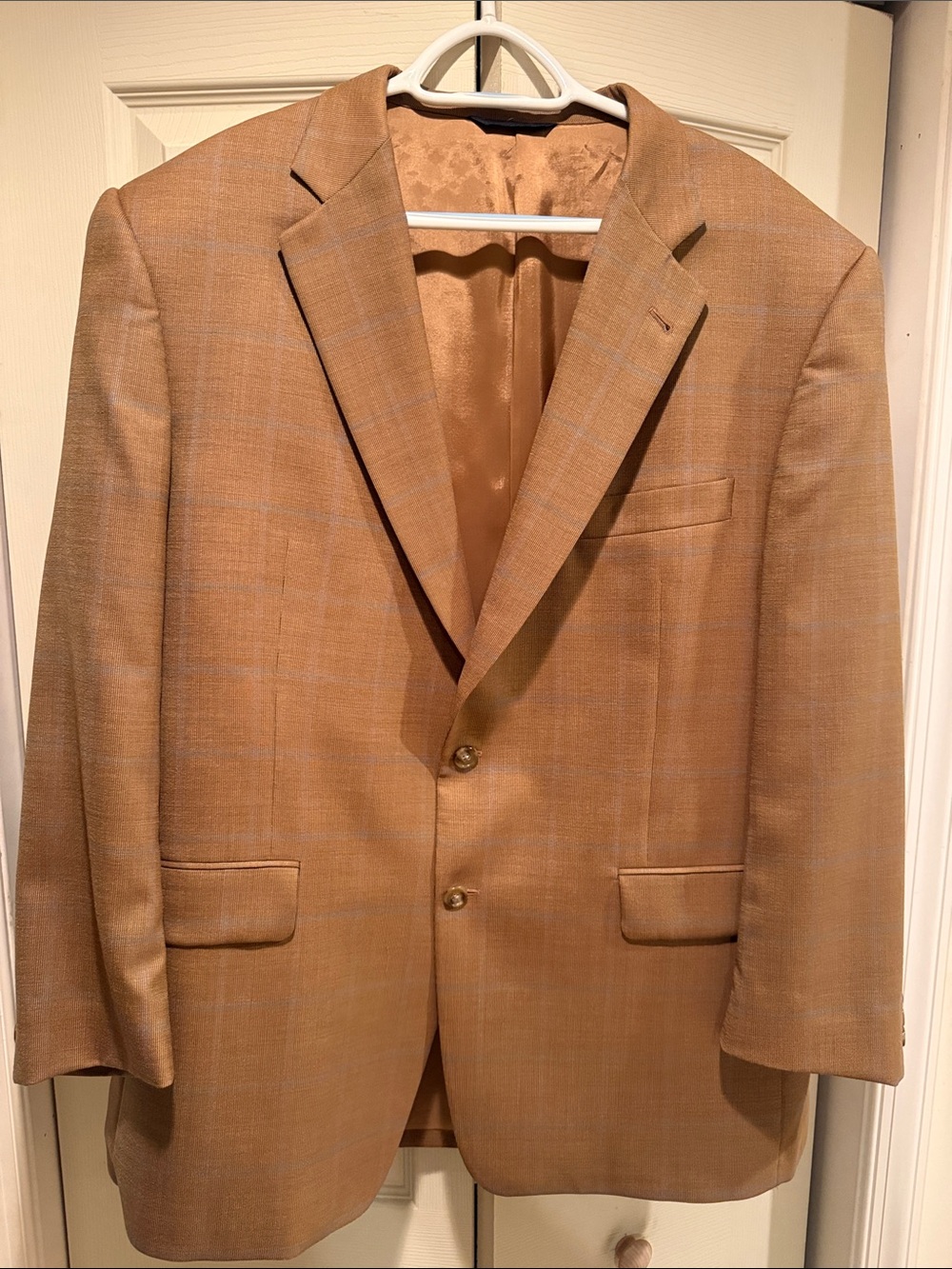 Burberry Light Brown Plaid blazer 46R